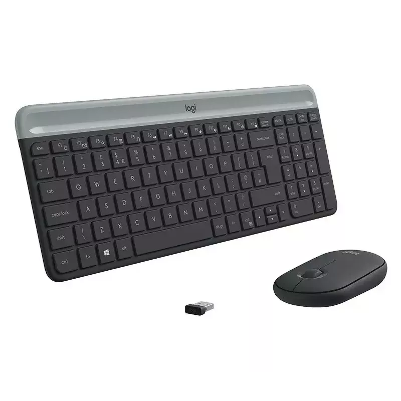 Logitech MK470 belaidė klaviatūra ir pelė, Graphite, pelė įtraukta, QWERTY US, USB