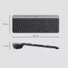 Logitech MK470 belaidė klaviatūra ir pelė, Graphite, pelė įtraukta, QWERTY US, USB