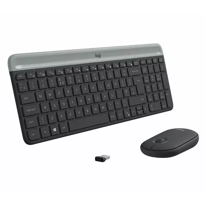 Logitech MK470 belaidė klaviatūra ir pelė, Graphite, pelė įtraukta, QWERTY US, USB