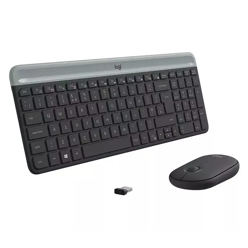 Logitech MK470 belaidė klaviatūra ir pelė, Graphite, pelė įtraukta, QWERTY US, USB