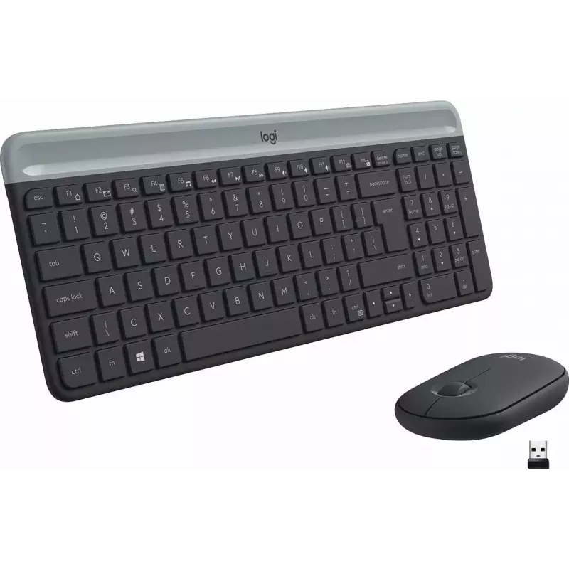 Logitech MK470 belaidė klaviatūra ir pelė, Graphite, pelė įtraukta, QWERTY US, USB