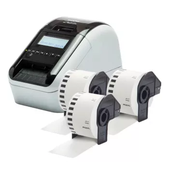 Brother QL-820NWBCVM spausdintuvas etiketėms Tiesioginis terminis Spalva 300 x 600 DPI 176 mm/s Laidinis ir belaidis Ethernet LAN DK Wi-Fi Bluetooth