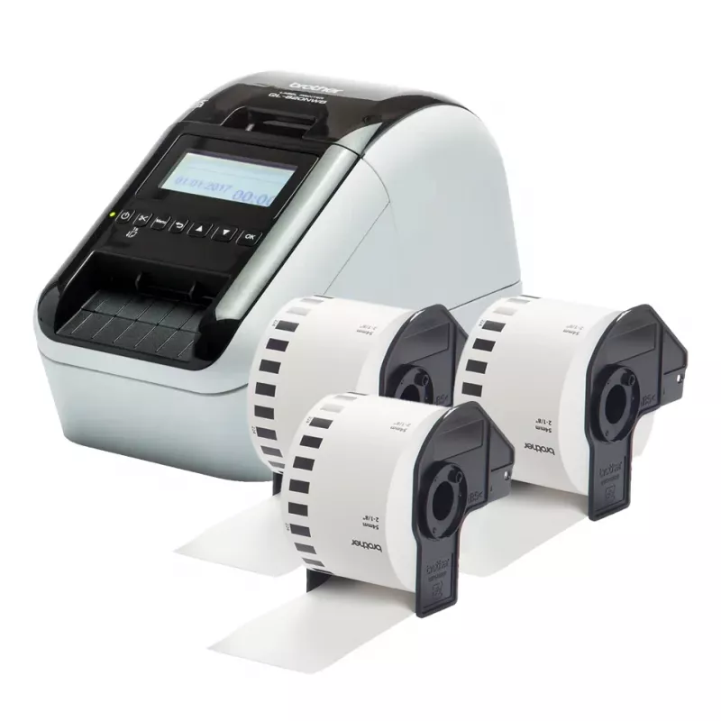 Brother QL-820NWBCVM spausdintuvas etiketėms Tiesioginis terminis Spalva 300 x 600 DPI 176 mm/s Laidinis ir belaidis Ethernet LAN DK Wi-Fi Bluetooth