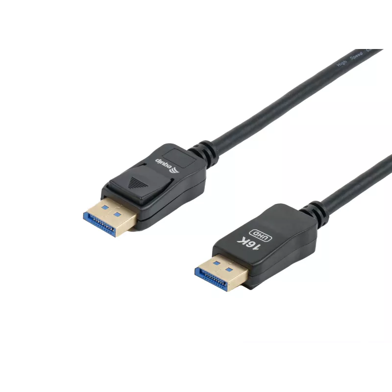Equip 119271 DisplayPort 2.1 kabelis, kištukas/kištukas, 1 m, 16K/60Hz, 40 Gbps, HDCP