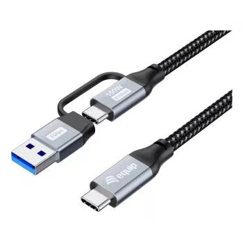 Equip 128433 USB kabelis USB 3.2 Gen 2x2 3 m USB A/USB C USB C juodas