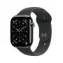 APPLE Watch Series 11 GPS + Cellular 46mm titano korpusas su juodu sportiniu dirželiu M/L