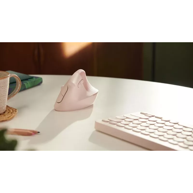 LOGITECH Lift dešinei rankai belaidė vertikali pelė Rose / Dark Rose