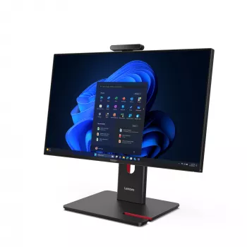 Visame viename kompiuteris Lenovo ThinkCentre M70a Gen 6 — Intel Core Ultra 5 235T, 23,8 col. FHD IPS, 16 GB DDR5, 512 GB SSD, Windows 11 Pro, Wi‑Fi 6E, juodas