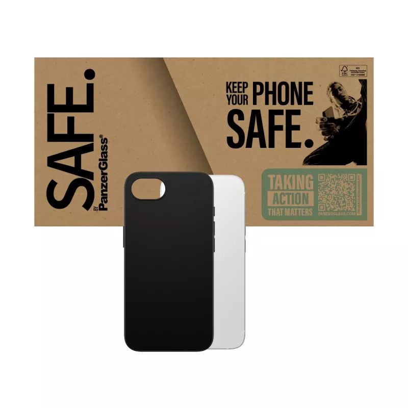 PanzerGlass SAFE. by ® TPU dėklas juodas, skirtas iPhone 17e | 16e