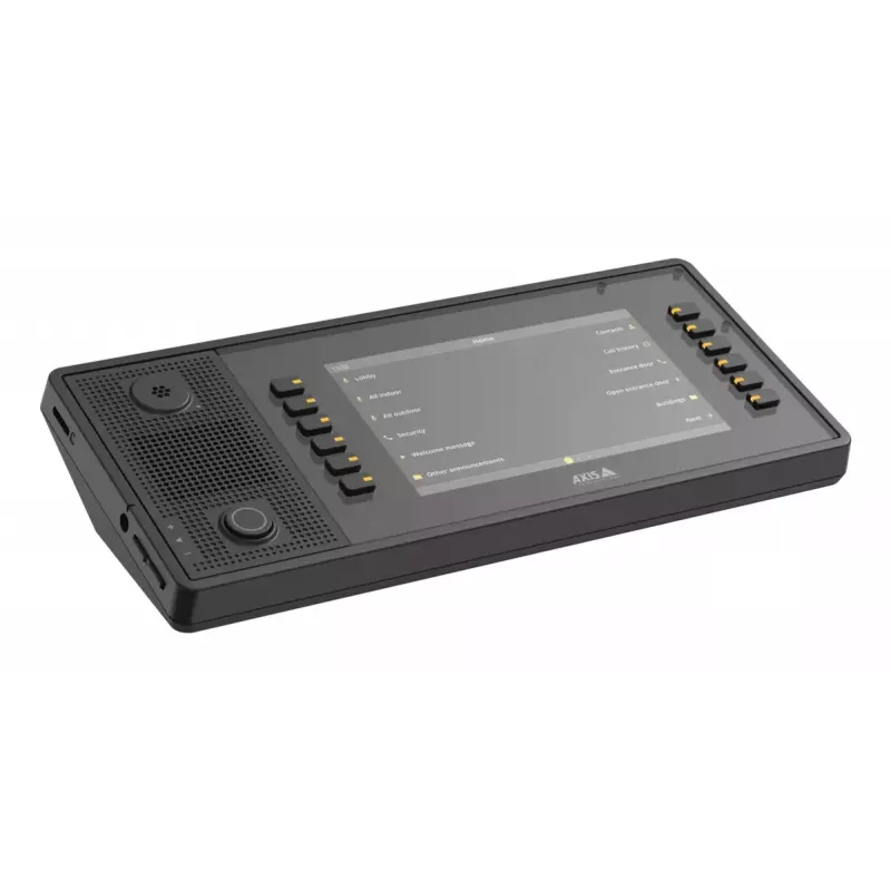 Vaizdo domofonas AXIS C6110 su 17,8 cm (7 colių) 1024×600 ekranu, MicroSD iki 1 TB, juodas