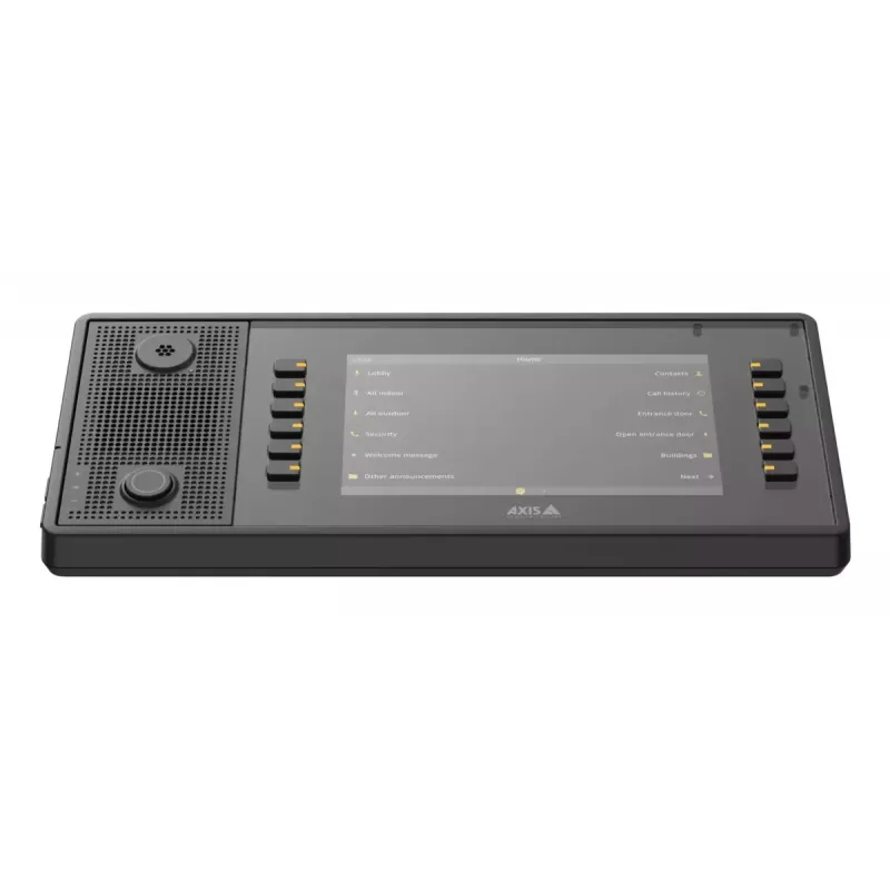 Vaizdo domofonas AXIS C6110 su 17,8 cm (7 colių) 1024×600 ekranu, MicroSD iki 1 TB, juodas