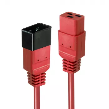 Lindy 1 m ilginimo laidas IEC C19 – C20, raudonas