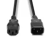 Lindy 0.5m IEC ilginimo laidas, juodas