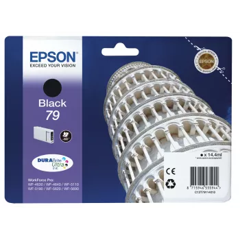 Epson Tower of Pisa Singlepack Black 79 DURABrite Ultra rašalas, standartinės talpos, juodas, pigmentinis, 1 vnt.