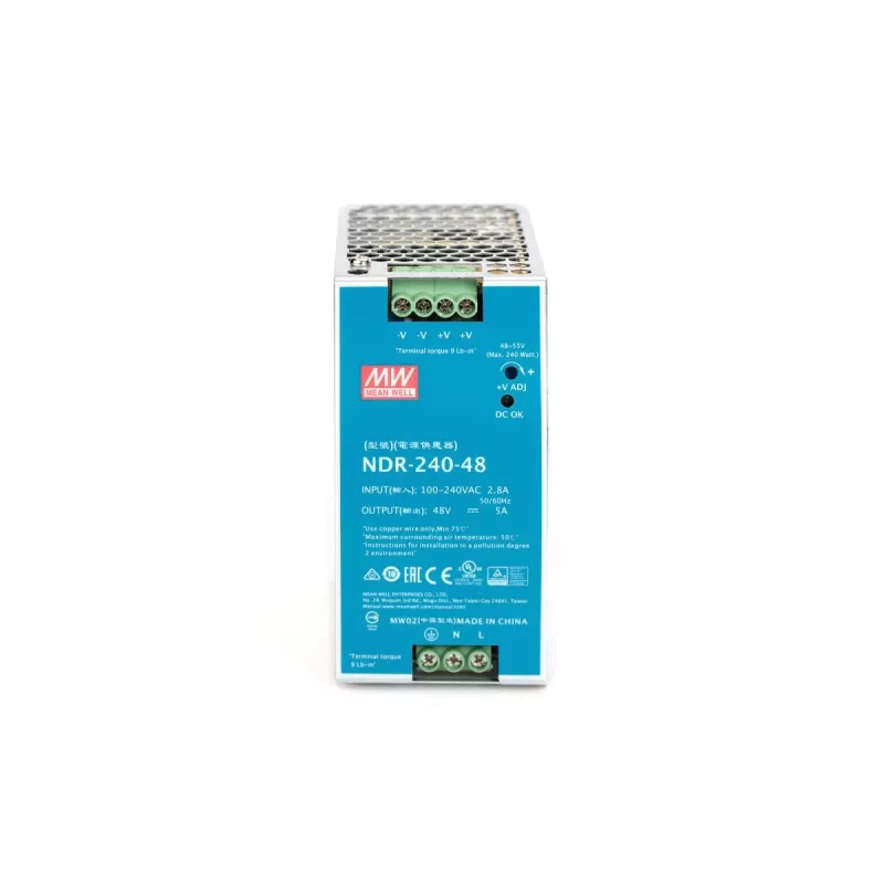 DIGITUS pramoninis maitinimo šaltinis 48V DC, 240W AC-DC, metalinis korpusas, montavimui ant DIN bėgio