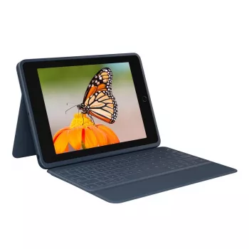 LOGITECH Rugged Combo 3 Classic Blue Qwerty Uk – apsauginis dėklas su klaviatūra iPad