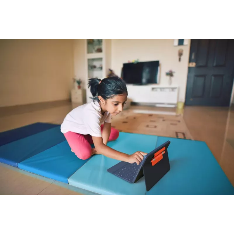 LOGITECH Rugged Combo 3 Classic Blue Qwerty Uk – apsauginis dėklas su klaviatūra iPad