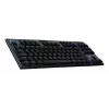 Belaidė žaidimų klaviatūra LOGITECH G915 X Lightspeed TKL, juoda, AZERTY prancūziška, lietimui jautrūs mygtukai