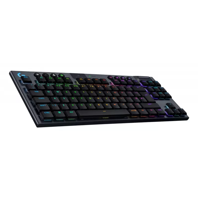 Belaidė žaidimų klaviatūra LOGITECH G915 X Lightspeed TKL, juoda, AZERTY prancūziška, lietimui jautrūs mygtukai