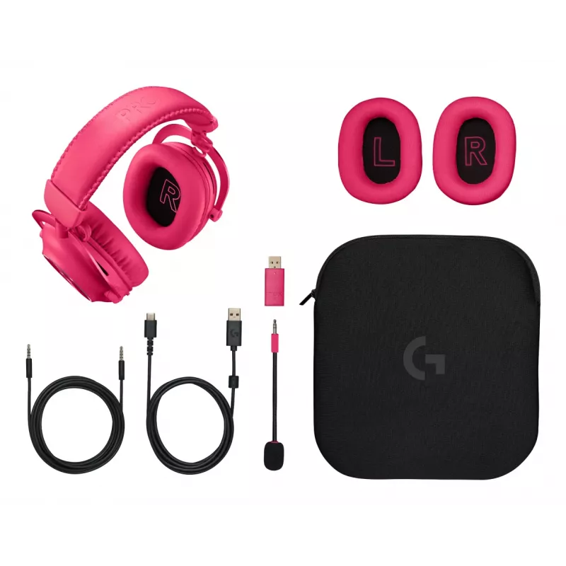 LOGITECH G PRO X 2 Lightspeed Wireless Gaming Headset - Rožinė