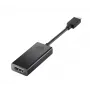 HP 1WC36AA USB-C į HDMI 2.0 adapteris, USB-C kištukas į HDMI lizdą, juodas