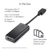 HP 1WC36AA USB-C į HDMI 2.0 adapteris, USB-C kištukas į HDMI lizdą, juodas