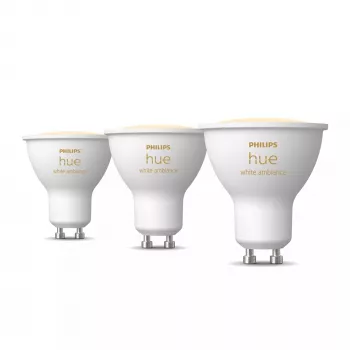 Philips Hue White ambience GU10 protingas prožektorius (3 vnt. pakuotė)