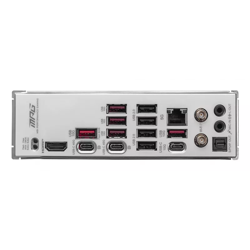 Motininė plokštė MSI MPG X870E EDGE TI WIFI, AMD X870E mikroschemų rinkinys, Socket AM5, ATX, DDR5, 4×DIMM, Wi‑Fi 7, 5Gb LAN, 4×M.2