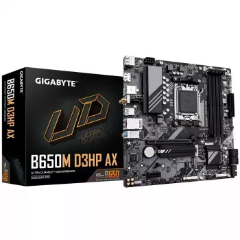 Motininė plokštė GIGABYTE B650M D3HP AX Micro ATX, AMD AM5, B650, 4x DDR5 DIMM, 256 GB, Wi-Fi, 2,5Gb LAN