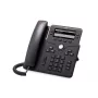 IP telefonas Cisco 6851 – 4 linijų Wi‑Fi VoIP telefonas, 3,5 colio 396×162 nespalvotas ekranas, Gigabit Ethernet, PoE, Bluetooth, laidinis ragelis, juodas