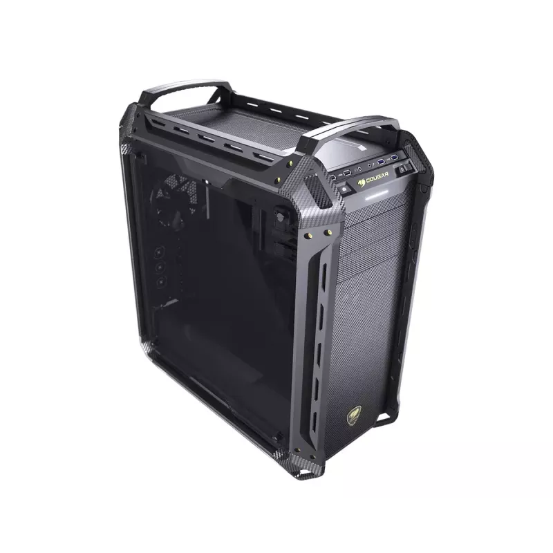 Full Tower COUGAR Gaming Panzer Max-G Juoda 120 140 mm ventiliatoriai