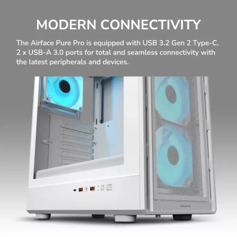 COUGAR Midi Tower korpusas Airface Pure PRO, ARGB, juodas