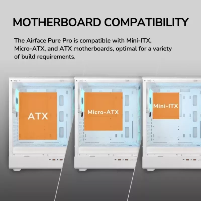 COUGAR Midi Tower korpusas Airface Pure PRO, ARGB, juodas