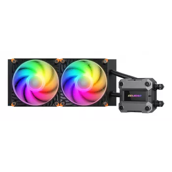 COUGAR vandens aušintuvas CPU Poseidon Ultra 240 ARGB, juodas, 240 mm radiatoriaus, 2x120 mm ventiliatoriai