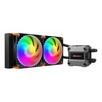COUGAR vandens aušintuvas CPU Poseidon Ultra 240 ARGB, juodas, 240 mm radiatoriaus, 2x120 mm ventiliatoriai