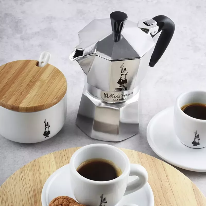 Moka puodas BIALETTI Moka Express aliuminis 2 puodeliams (100 ml) juodas