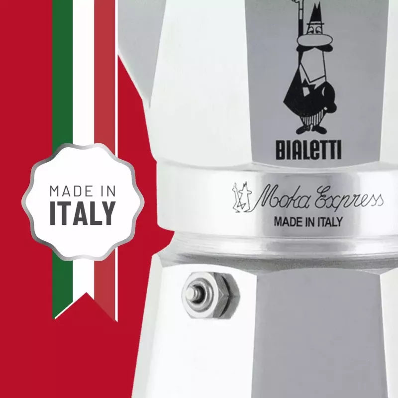 Moka puodas BIALETTI Moka Express aliuminis 2 puodeliams (100 ml) juodas