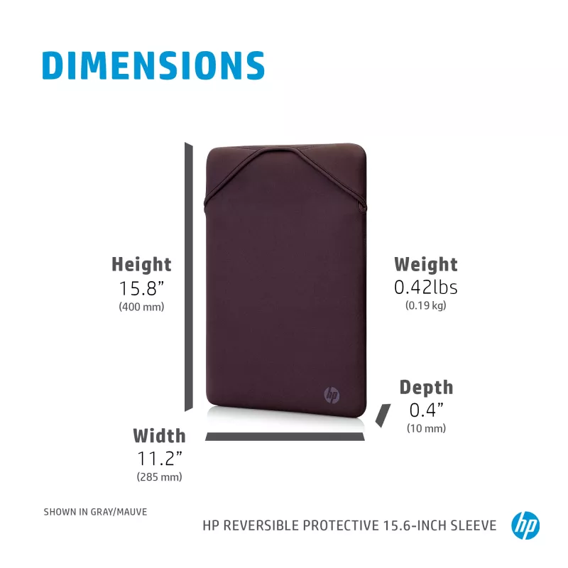 HP Reversible Protective 15,6 col. Geo nešiojamojo kompiuterio dėklas, apsauginis dėklas, 190 g