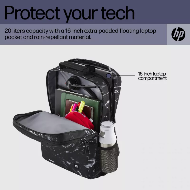 Kuprinė HP Campus XL Tie Dye Backpack Black Polyester