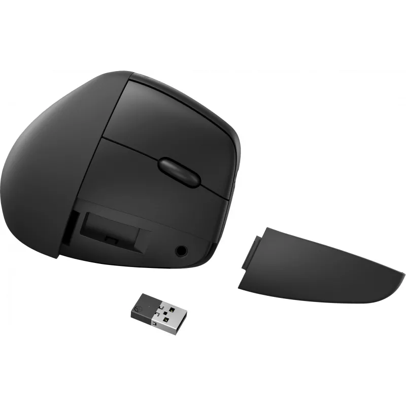 HP 920 ergonominė belaidė pelė, dešinei rankai, vertikali konstrukcija, Bluetooth + USB Type-A, 4000 DPI, juoda
