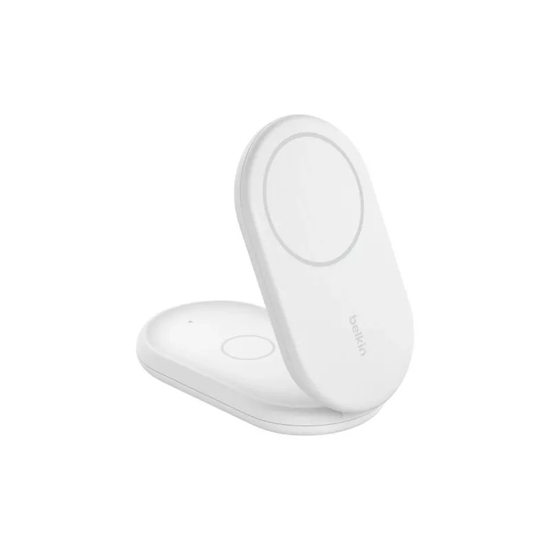 BELKIN BoostCharge Qi2 15W Magnetinis 2 viename Stovas - Baltas