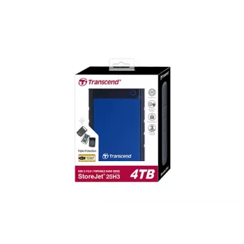 TRANSCEND StoreJet 25H3B 4TB SATA 2,5 col. USB 3.0 išorinis kietasis diskas