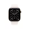 APPLE Watch Series 11 GPS + Cellular 46mm auksinis titano korpusas su šviesiai rožiniu sportiniu dirželiu M/L