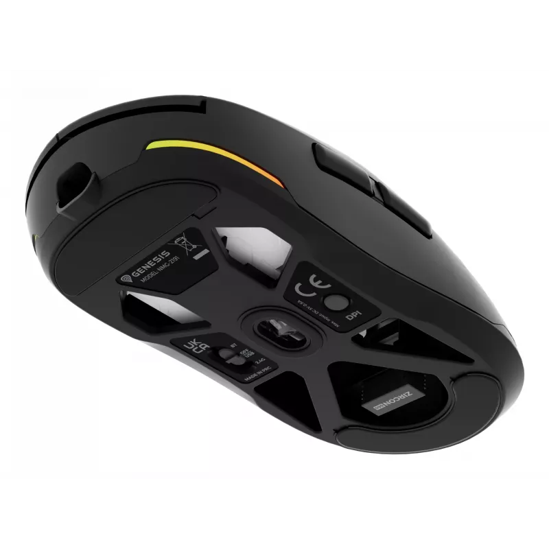 GENESIS Zircon 660 pelė žaidimams Dešininei rankai RF belaidis + Bluetooth + USB Type-A Optinė 12000 DPI
