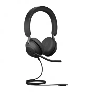 Jabra Evolve2 40 SE USB-C, MS Stereo, laidinis, skambučiams/muzikai, 20–20000 Hz, 188 g, ausinės, juodos