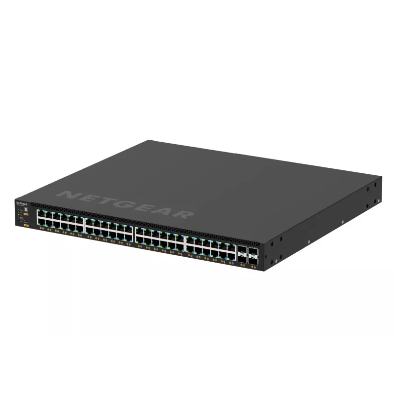 NETGEAR M4350-48G4XF valdomas L3 Gigabit Ethernet (10/100/1000) PoE jungiklis 1U juodas
