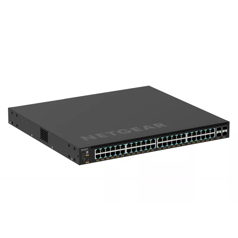 NETGEAR M4350-48G4XF valdomas L3 Gigabit Ethernet (10/100/1000) PoE jungiklis 1U juodas