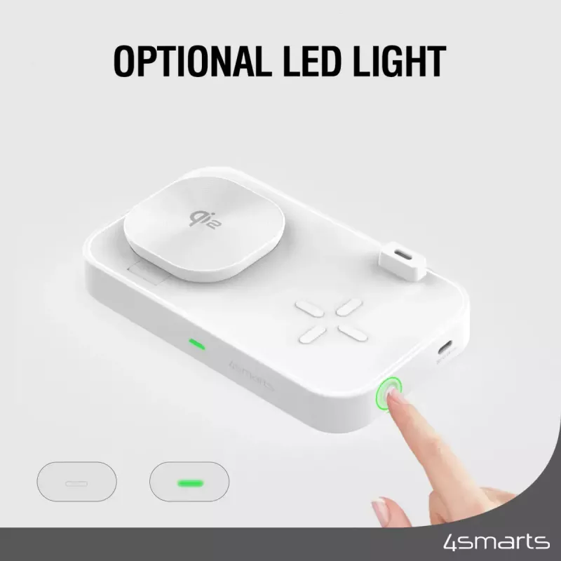Belaidis įkroviklis 4smarts Qi2 Universal Baltas Greitasis Įkrovimas Vidine AC 12V