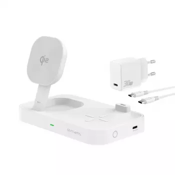Belaidis įkroviklis 4smarts Qi2 Universal Baltas Greitasis Įkrovimas Vidine AC 12V