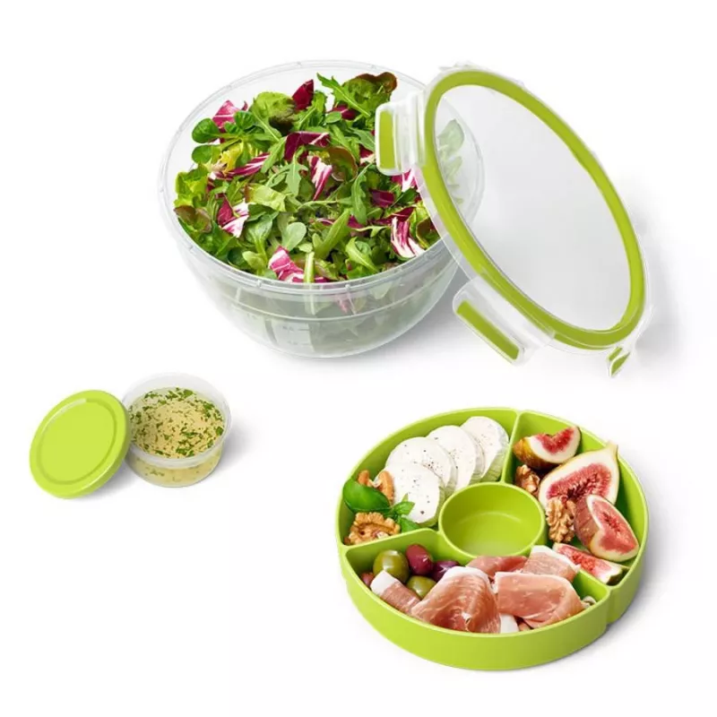 EMSA CLIP & GO Salotų indas XL apvalus 2,6 L (3 vnt.)